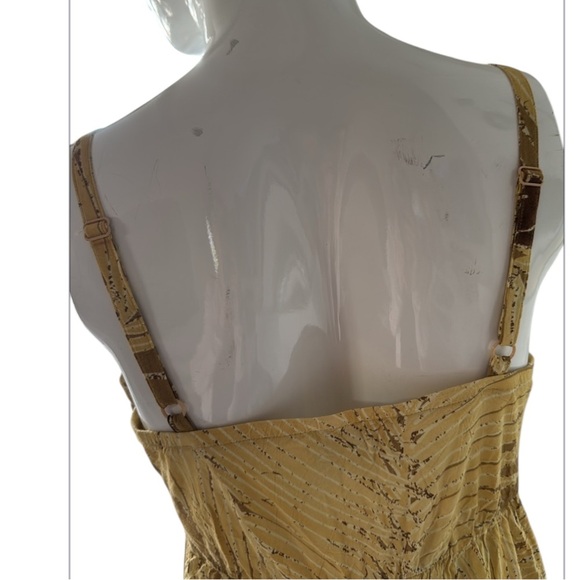 Jams World Limited Edition Palm Delight Brown Surplice Midi Dress Size Medium - Picture 7 of 13